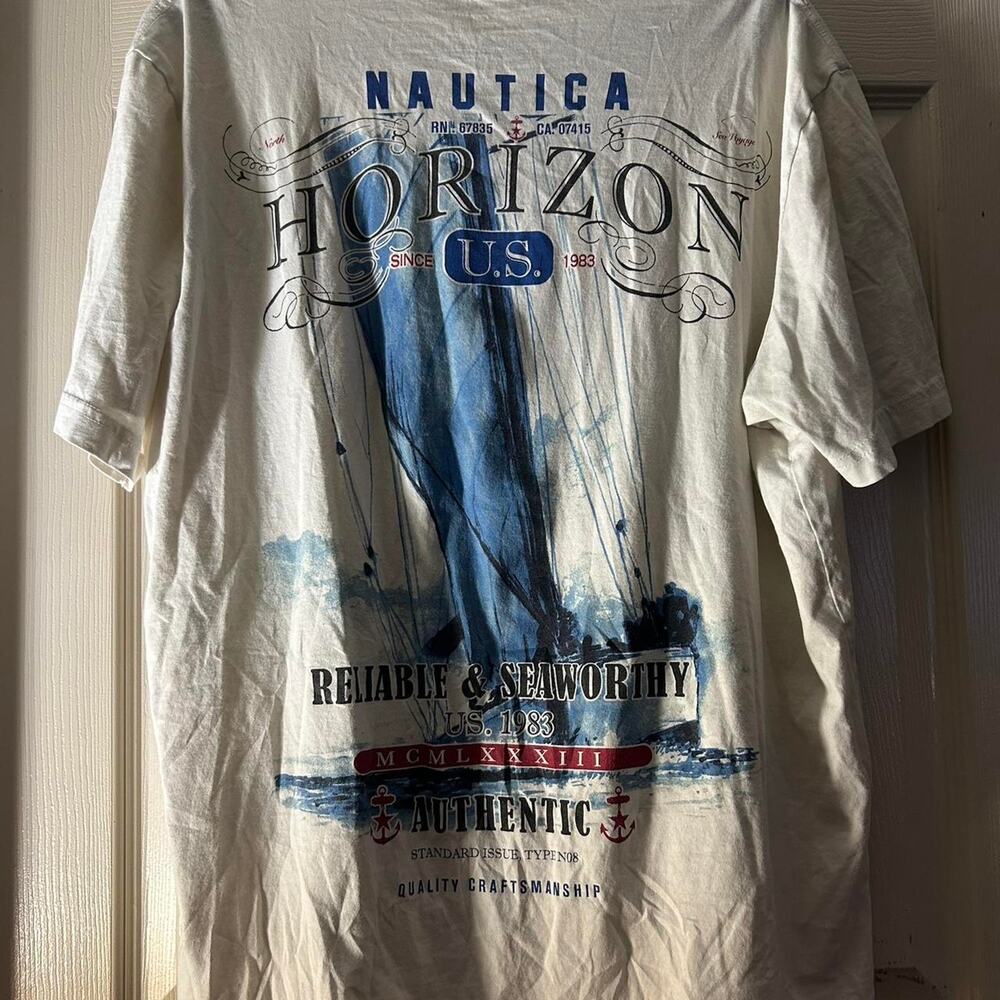 (L) Nautica Vintage Boat Shirt